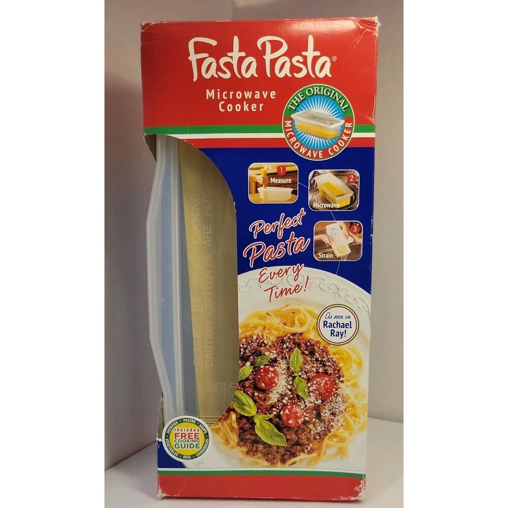FASTA PASTA MICROWAVE COOKER & STRAINER SEEN ON RACHEL RAY Perfect Pasta New!